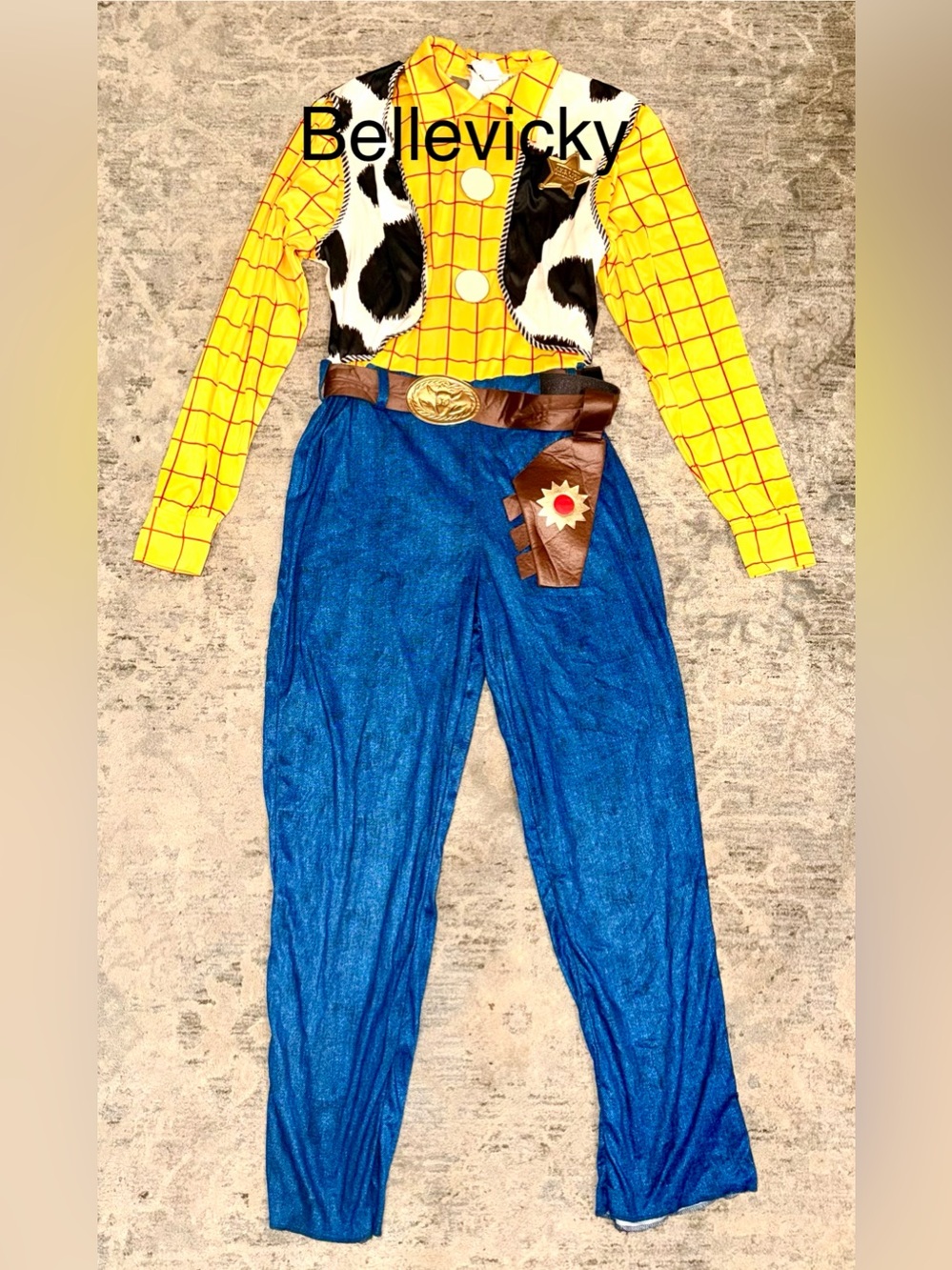 Disney Toy Story WOODY Adult Standard Costume Set With Hat Pull String Halloween
